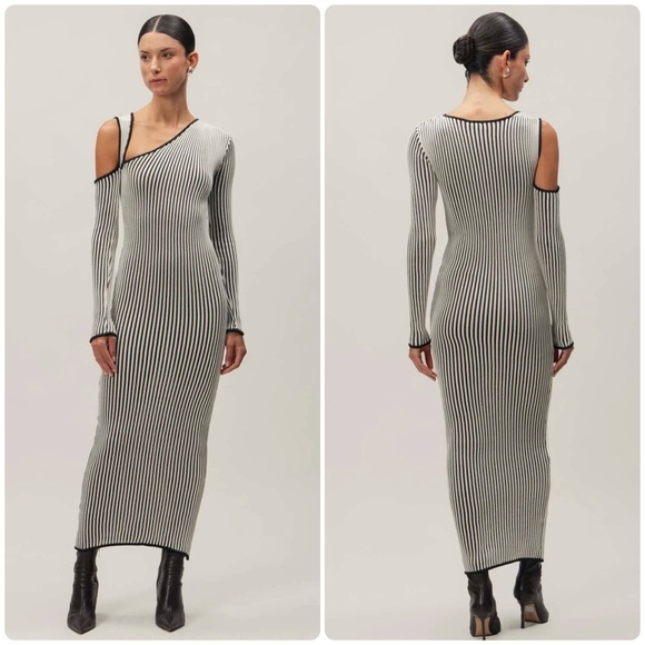 New! BAOBAB Ima Black and White Cut Out Maxi Dress 🖤 Small NWT! - Picture 1 of 16